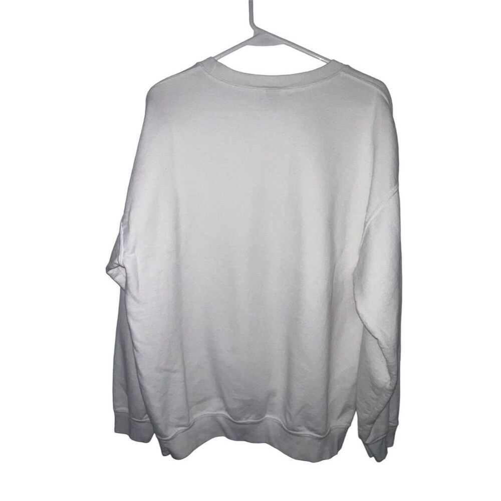 Sweet Claire Unisex "Have a Nice Day" Graphic Sweatshirt White Size M - Picture 2 of 3